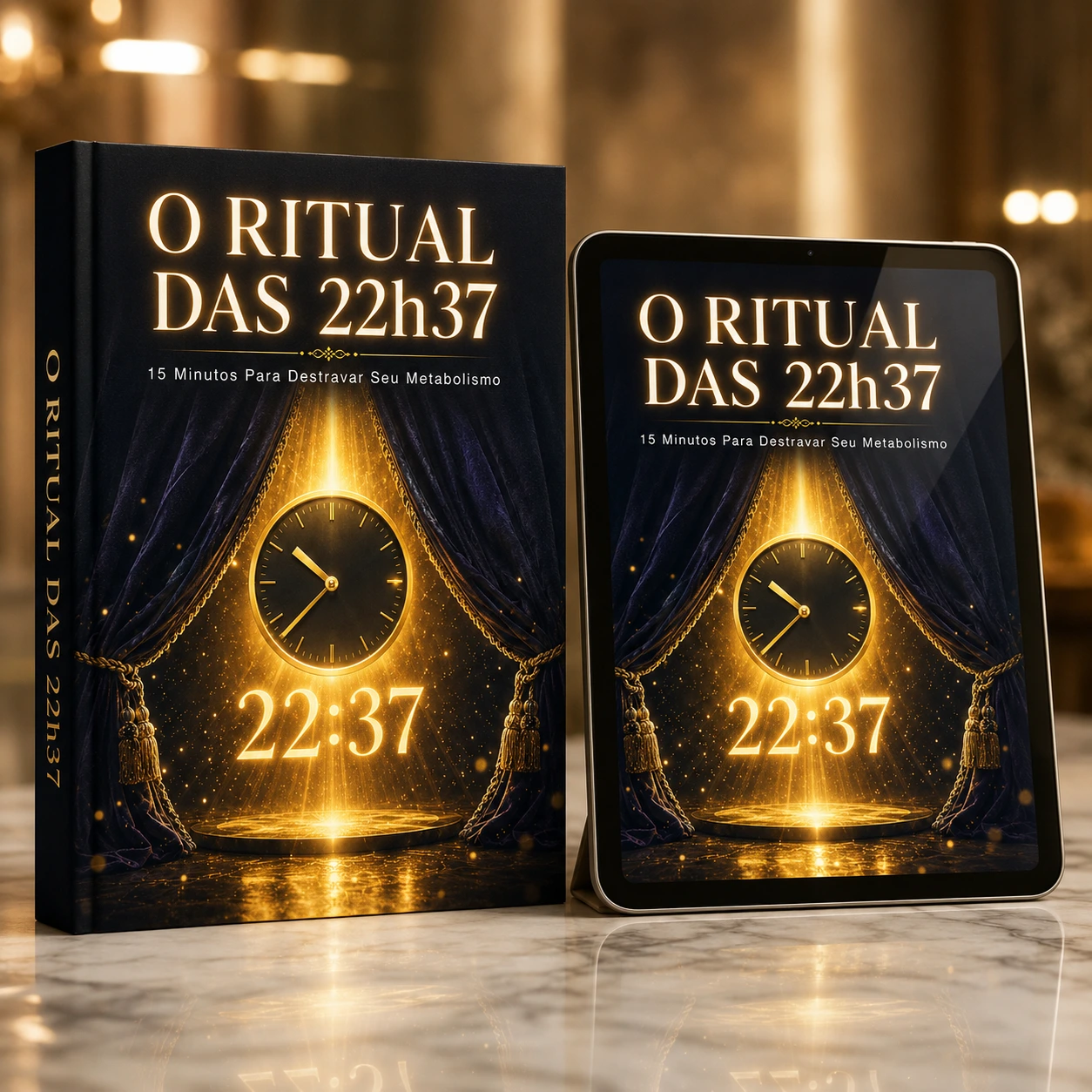 O Ritual das 22h37 — capa do protocolo e visualização em tablet